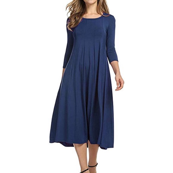 Hotouch Dresses & Skirts - NWT - 3/4 Sleeve A-line and Flare Midi Long Dress